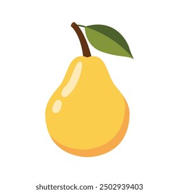 Icono de Vector de pera. Ilustración plana de fruta dulce - pera - sobre fondo liso.