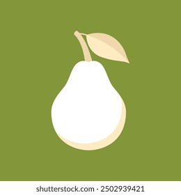 Icono de Vector de pera. Ilustración plana de fruta dulce - pera - sobre fondo liso.