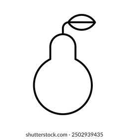 Birnen-Vektorsymbol. Flache Illustration von süßen Früchten - Birne - auf einfarbigem Hintergrund.