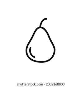 Pear Vector Icon. Fresh Fruit.