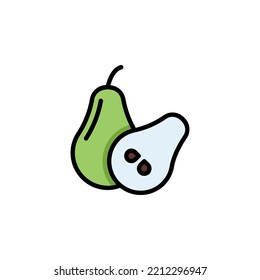 pear vector icon. fruit icon filled line style. perfect use for icon, logo, illustration, website, and more. icon design filled line style