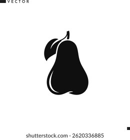 Icono de Vector de pera. Fruta aislada 