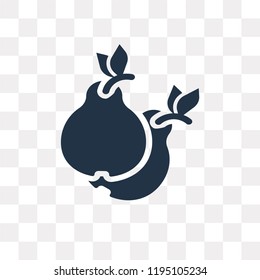 Pear vector icon isolated on transparent background, Pear transparency concept can be used web and mobile