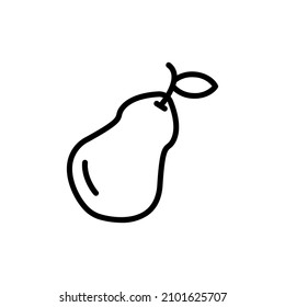pear vector icon line style