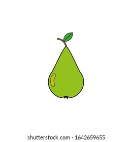 pear vector icon on white background