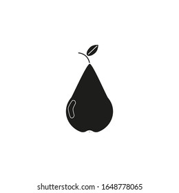 pear vector icon on white background