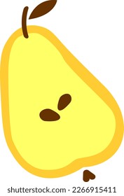 Icono de vector de peras sobre fondo blanco, plano, estilo de caricatura. Para diseño web e impresión.
