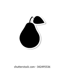 Pear - vector icon with shadow