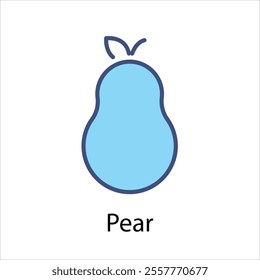 Pear vector icon stock illustration