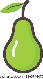 Pear vector icon stock vector Pear Line Icon, Fruit and Diet, Vector Graphic