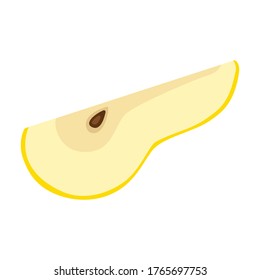 Pear vector icon.Cartoon vector icon isolated on white background pear.