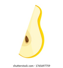 Pear vector icon.Cartoon vector icon isolated on white background pear.
