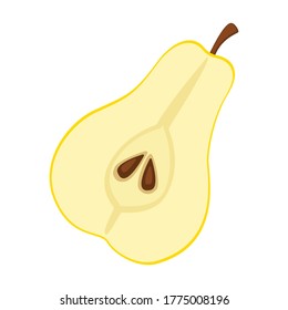 Pear vector icon.Cartoon vector icon isolated on white background pear.