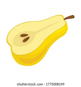 Pear vector icon.Cartoon vector icon isolated on white background pear.