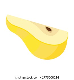Pear vector icon.Cartoon vector icon isolated on white background pear.