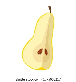 Pear vector icon.Cartoon vector icon isolated on white background pear.