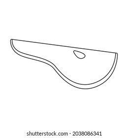 Pear vector icon.Outline vector icon isolated on white background pear.