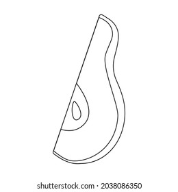 Pear vector icon.Outline vector icon isolated on white background pear.