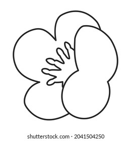 Icono de vector de peras.Icono de vector de contorno aislado en pera de fondo blanca.