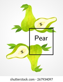 Pear vector illustration.