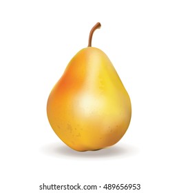 Pear. Vector illustration. 3D