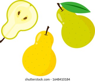Pear vector illustration, fruit, sweet