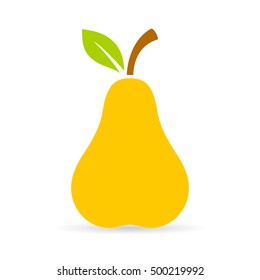 Pear vector illustration isolated on white background. Pear icon eps10. Pear icon clipart.