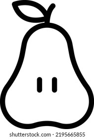 ilustración de vectores de peras en un fondo transparente.Símbolos de calidad premium.Icono vectorial de trazo para el concepto y el diseño gráfico.