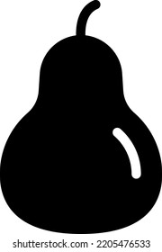 pear Vector illustration on a transparent background. Premium quality symmbols. Glyphs vector icons for concept and graphic design.
