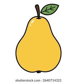 Pear vector illustration, simple design