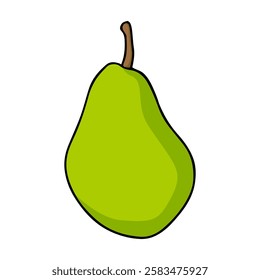 pear vector illustration,isolated on white background,top view