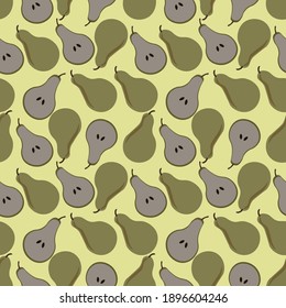 Pear vector ilustration seamless pattern.Great for wrapping paper,scrapbooking,textile,fabric print.eps10.