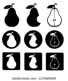 pear vector image, icons, one color