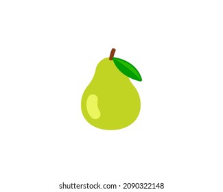 Birnenkrebsymbol einzeln. Emoji-Illustration. Birnenvektoremoticon