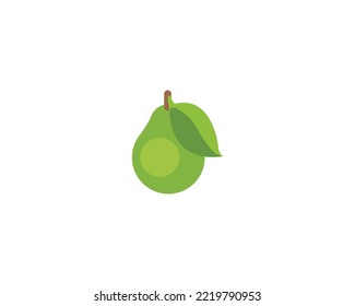 Pear vector isolated icon. Pear emoji illustration. Pear vector isolated emoticon