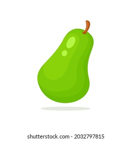 Pear vector isolated on a white background. pear vector illustration.