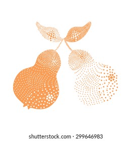 Pear vector label 