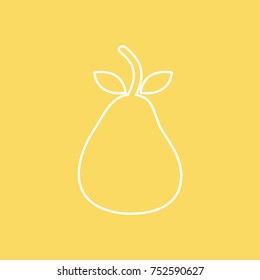 Pear vector line icon. eps-10