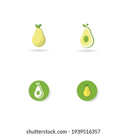 Pear vector logo design icon set