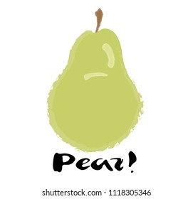 Pear vector logo, fruit, design