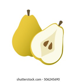 Pear Vector on white background