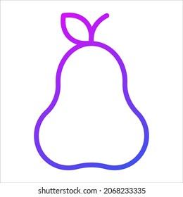 pear vector outline icon. Modern thin line symbols. Collection of traditional elements.