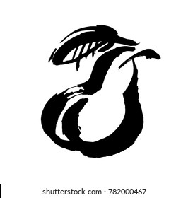 Pear vector sketch icon isolated on background. Hand drawn Pear icon. Pear sketch icon for infographic, website or app.