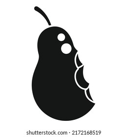 Pear waste icon simple vector. Trash food. Vegetable rubbish