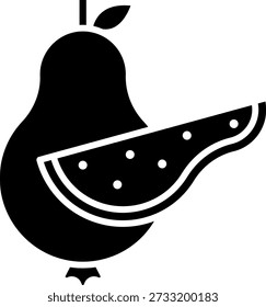 Pear and Watermelon Slice Icon