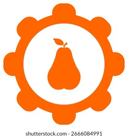 Pera y rueda en blanco