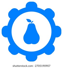 Pera y rueda en blanco