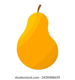 pear yellow fruit food fresh icon element vector illustration