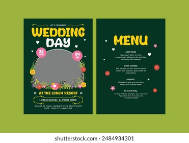 Pearce Wedding Invitation Template Card