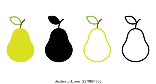 Peare fruit icon simple design